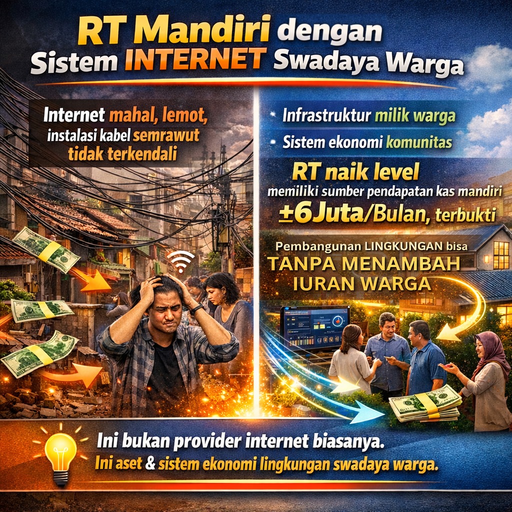 RT Mandiri dengan INTERNET Swadaya Warga